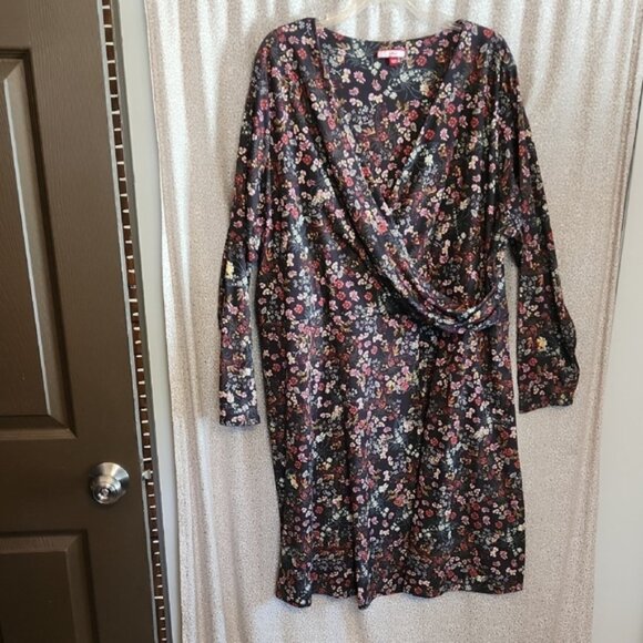 Joe Browns Faux Wrap Dress with Long Sleeves - Picture 1 of 7
